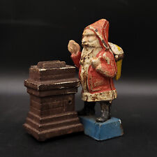 Antique Cast Iron Santa Claus Chimney Mechanical Coin Bank for sale  Shipping to South Africa