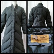 Chaqueta de plumón para mujer Mountain Camper abrigo largo pequeño negro vintage #W2214 segunda mano  Embacar hacia Argentina