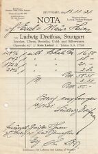 Stuttgart rechnung 1931 gebraucht kaufen  Leipzig