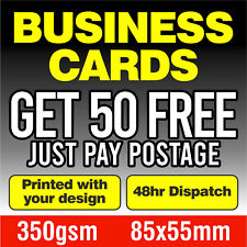 50 FREE Business Cards - just pay postage - 350gsm - Personalised Business Card for sale  Shipping to South Africa