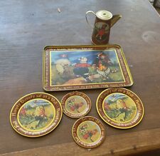 Tin Litho Children's Tea Set Nursery Rhymes, used for sale  Shipping to South Africa