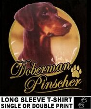 Muito Elegante legal Doberman Pinscher Cachorro Arte com letras Ouro Cachorro T-shirt XT716 comprar usado  Enviando para Brazil