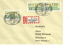 List polecony 5412 Ansbach Baumbach 1 znaczki automatów na sprzedaż  Wysyłka do Poland