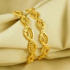 Conjunto de pulseira folheada a ouro 22K casamento tradicional 2 peças pulseira joias da moda, usado comprar usado  Enviando para Brazil