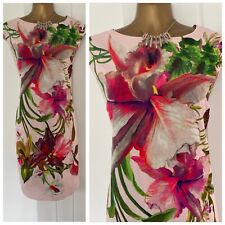 Used, Ted baker Tunic dress size 14 (4) Pink Floral  Holiday Party Occasion Wedding for sale  Shipping to South Africa