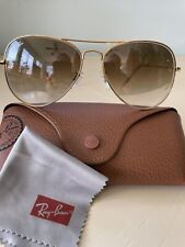 Lentes aviador Ray Ban armação dourada/marrom gradiente 62mm comprar usado  Enviando para Brazil