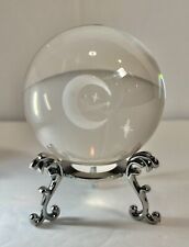 2⅜ Inch Moon Planet Crystal Ball with Stand 3D Laser Engraved Moon Figurine  for sale  Shipping to South Africa