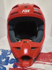 FOX V1 DOT Motorcycle Helmet ECE FMVSS #218 R-22-05 Red White Size XL 61-62, used for sale  Shipping to South Africa