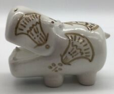 Estatuilla de hipopótamo de porcelana Art Deco de aquinco húngaro decoración de cardo vintage segunda mano  Embacar hacia Argentina