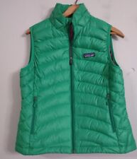 Patagonia Green Full Zip Goose Down Quilted Softshell Puffer Vest Womens Size M for sale  Ripley