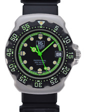 Relógio masculino Tag Heuer Formula 1 F1 profissional verde/prata 35 mm ref: WA1215! comprar usado  Enviando para Brazil