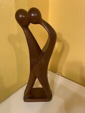 Escultura danesa moderna minimalista danesa de 17"" de madera de teca de Simon Randers segunda mano  Embacar hacia Argentina