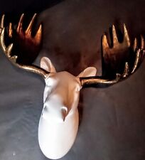 Mini suporte de parede/cabide Alfredo White Moose Head, usado comprar usado  Enviando para Brazil