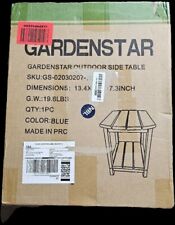 Mesa lateral externa azul madeira Adirondack pátio, mesa final de jardim madeira cedro comprar usado  Enviando para Brazil