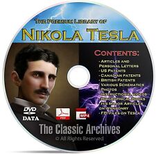Biblioteca de libros Nikola Tesla 325+, patentes, artículos, energía alternativa CD DVD B67 segunda mano  Embacar hacia Argentina