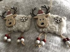 Wooden fabric reindeer for sale  WELLINGBOROUGH