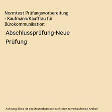 Normtest prüfungsvorbereitung gebraucht kaufen  Trebbin