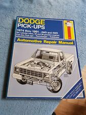 Dodge Pick-Ups 1974-1991 Haynes Owners Workshop Manual VGC 2WD 4WD 6 Cvlinder V8, used for sale  Shipping to South Africa