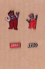 Vintage LEGO stick pin badges 1960s Logo Building Bricks Man Toy Toys , used for sale  Shipping to South Africa