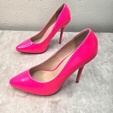 Pleaser Stiletto Heel Pumps Sz 8 Neon Pink Pointed Toe High Heeled Dressy Shoe for sale  Shipping to South Africa