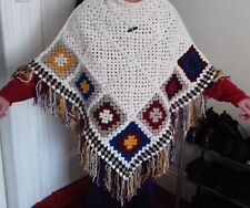 Crocheted poncho hand for sale  BRADFORD