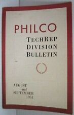 Folheto boletim Philco TechRep Division dezembro agosto/setembro de 1951 -E10B-3, usado comprar usado  Enviando para Brazil