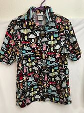Disney Parks Shirt Mens Med Black Button Down Jerrod Maruyama Kingdom of Cute for sale  Shipping to South Africa