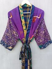 Used, Bridal Gown Night Wear Kimono Indian Tunic Sari Robe Beach Party Wear, B-2031 for sale  Shipping to South Africa