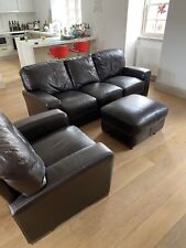 Leather sofa seater for sale  LONDON
