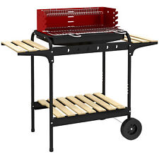 Used, Outsunny Charcoal Barbecue BBQ Grill Trolley W/ 5-level Grill Height Ash Catcher for sale  Shipping to South Africa