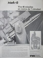 3/1974 PUB FMC MARK 13 MISSILE TARTAR STANDARD NAVAL DEFENSE SYSTEM FRENCH AD segunda mano  Embacar hacia Argentina