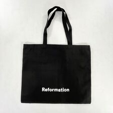 Usado, Bolsa tote REFORMATION 15,5" x 18" grande preta de lona de algodão reutilizável excelente comprar usado  Enviando para Brazil