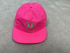 Boné vintage Motorola adulto Snap Back rosa neon anos 90 feito nos EUA soletrar comprar usado  Enviando para Brazil