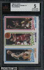 1980-81 Topps Larry Bird Magic Johnson RC Rookie Julius Erving HOF BVG 5 for sale  Passaic