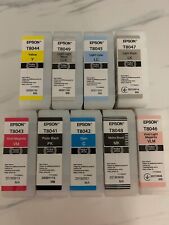 Juego genuino de 9 cartuchos de tinta Epson Exp-T8041/42/43/44/45/46/47/48/49 segunda mano  Embacar hacia Argentina