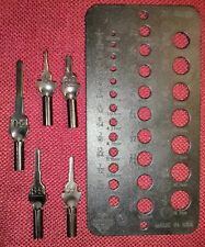 Carpentry drill countersink 5 PC set & Handyman USA drill bit gauge, excellent , used for sale  Shipping to South Africa