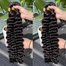 Brazilian Curly Human Hair Weave Bundles Loose Deep Wave 3 4 Remy Hair Bundles , used for sale  Shipping to South Africa