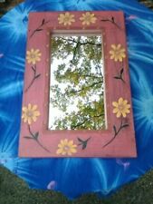 MIRROR, ART DECO, 60s / 70s STYLE, COTTAGE DECOR FLOWERS,HIPPIE GIRL,GARDEN ART for sale  Shipping to South Africa