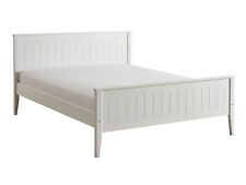 Łóżko podwójne 140x200 drewniane SIENA, kolor biały + stelaż na sprzedaż  PL