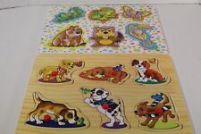 Set Of Two Wooden Animal Puzzles For Toddler for sale  Shipping to South Africa