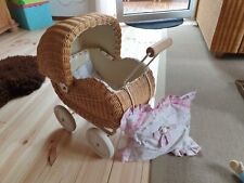 Vintage puppenwagen rattan gebraucht kaufen  Schwabbruck