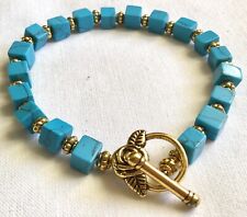 Bracelet perles turquoise d'occasion  Vence