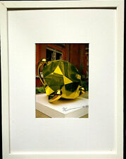 JEFF KOONS >Diamond< HAND SIGNED, date, 25x21cm, originally signed + frame, used for sale  Shipping to South Africa
