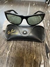 Óculos de sol vintage Ray Ban Balorama Bausch & Lomb preto EUA verde lente e estojo, usado comprar usado  Enviando para Brazil