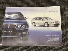 rover 75 owners manual for sale  LONDON