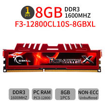 G.SKILL Ripjaws X 8GB DDR3 1600MHz PC3-12800U F3-12800CL10S-8GBXL Desktop Memory for sale  Shipping to South Africa