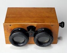 ANTIQUE UNIS FRANCE WOODEN STEREOSCOPE PROJECTOR WITH FOCUSING OPTICS PARIS  for sale  Shipping to South Africa