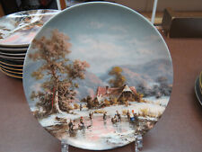 Fürstenberg collector's plate: ice fishermen on the village pond by Ludwig Muninger -2- for sale  Shipping to South Africa