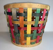 Rainbow wooden basket for sale  Canaan