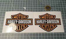 lot 2 stickers autocollant harley davidson logo motor cycle reservoir decal d'occasion  Aillevillers-et-Lyaumont
